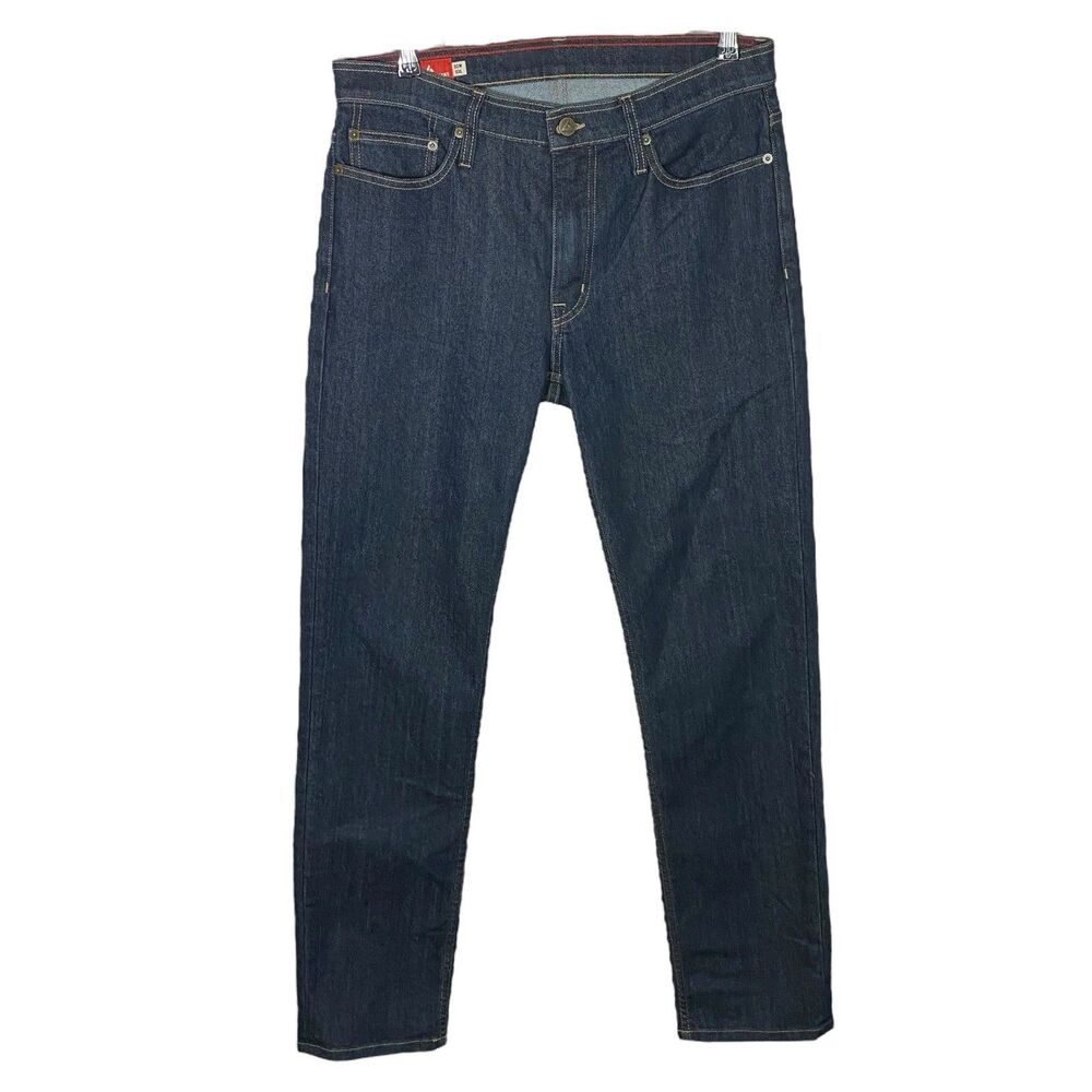 American Giant Dakota Straight Jeans Mens 34x32 (Tag 32x32) Blue Denim Stretch